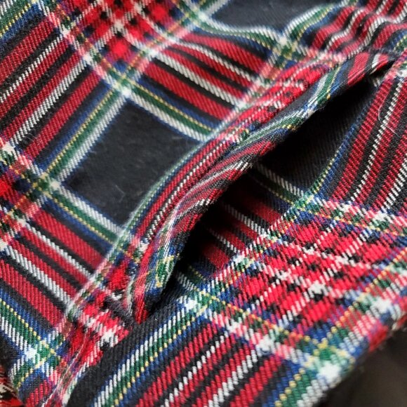 PANTS CHRISTOPHER &BANKS SIZE 4PETITE STRAIGHT LEGS PLAID RED BLACK GREEN WHITE - Picture 6 of 7